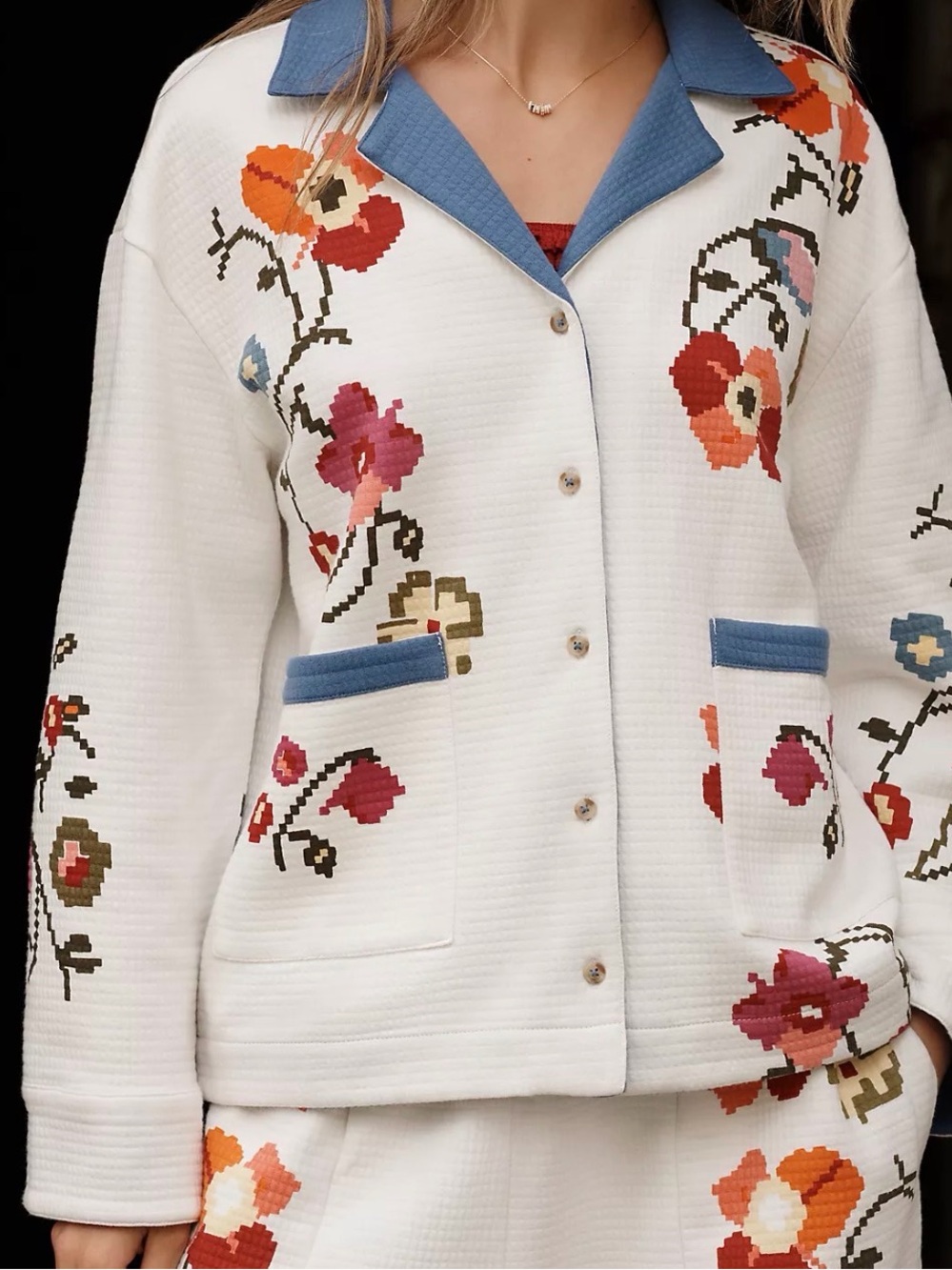 ⭐️NWT Anthropologie Quilted Floral Top/Jacket⭐️
